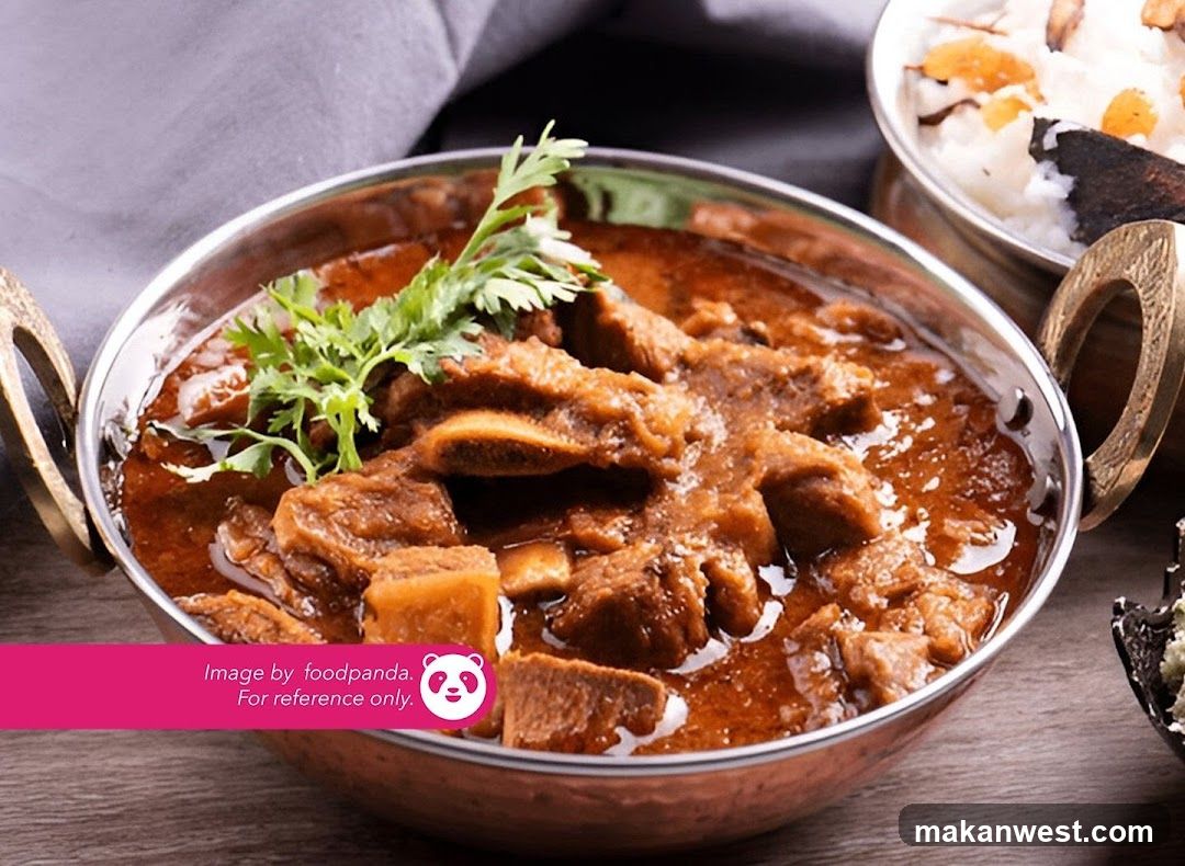 Curry Dish in Metal Bowl