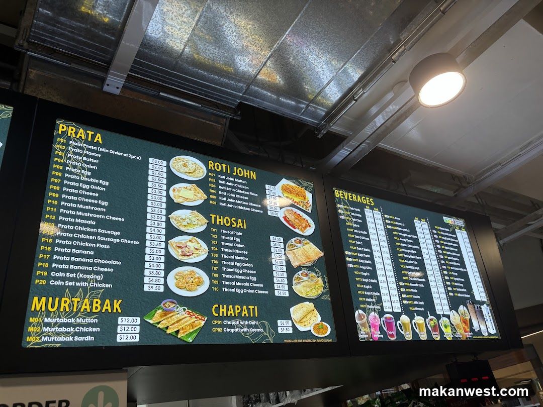 Food Menu Board Display