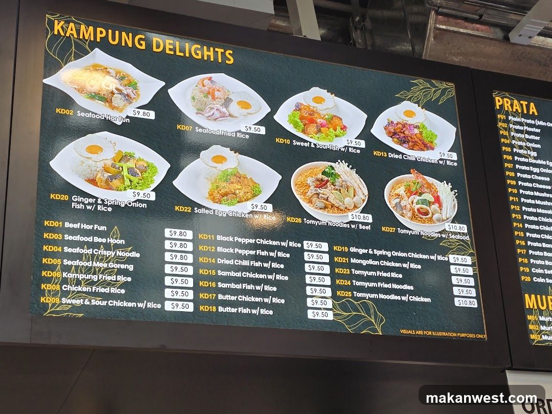 Kampung Delights Menu Board