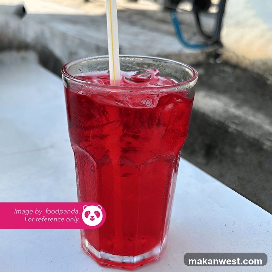 Red Iced Drink with Straw