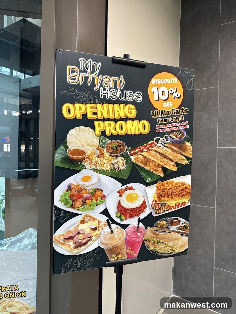 My Briyani House Opening Promo Sign
