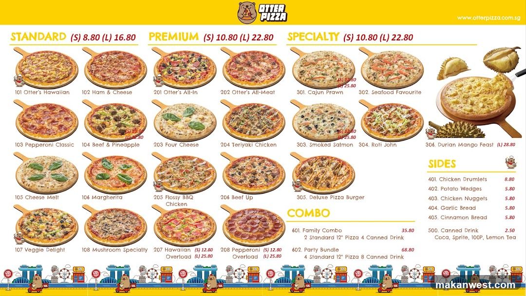 Otter Pizza Menu