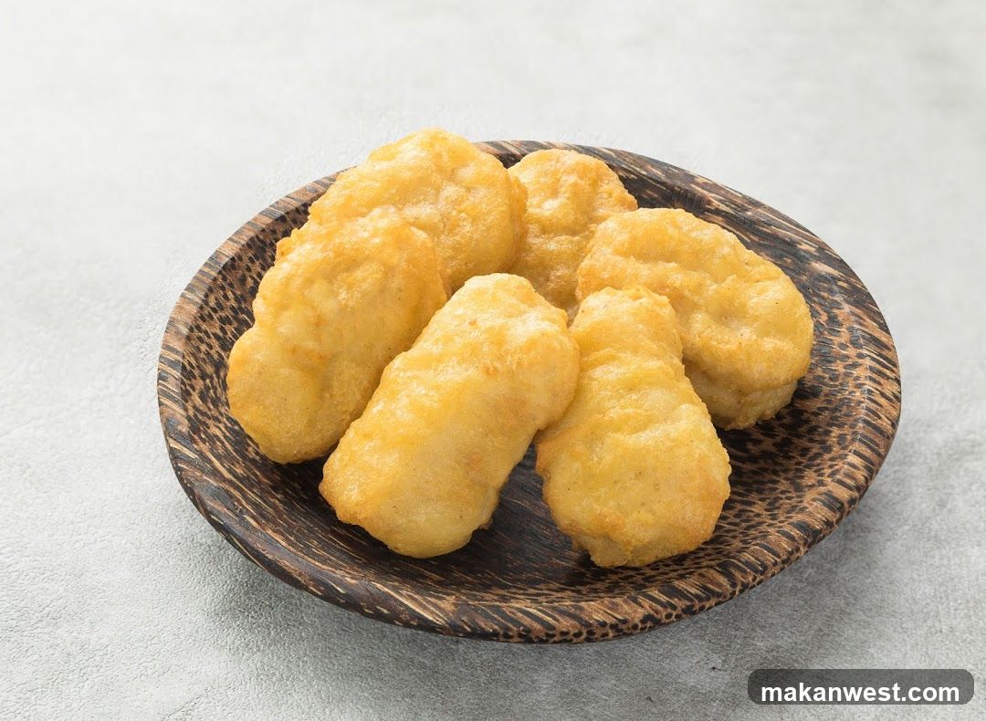 Fried Chicken Nuggets on a Wooden Plate