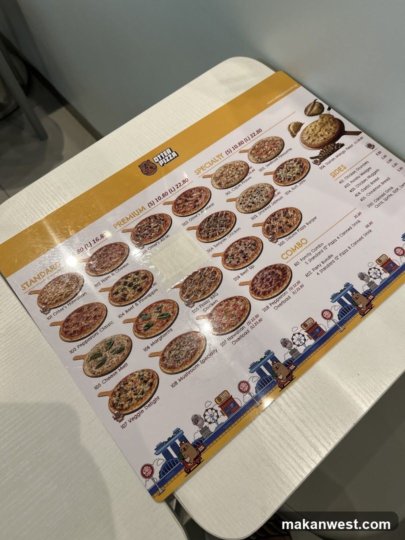 Pizza Menu