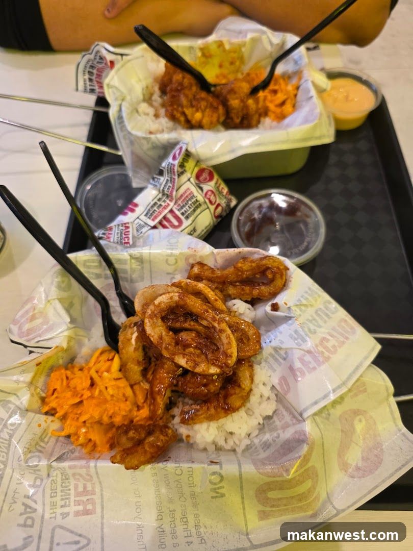 Fried Chicken and Rice Meal