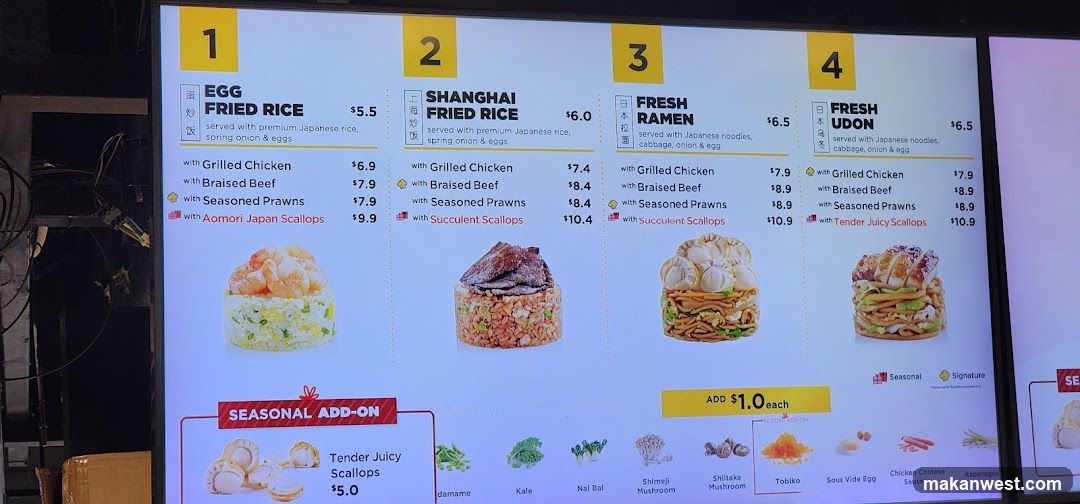 Asian Cuisine Menu Board