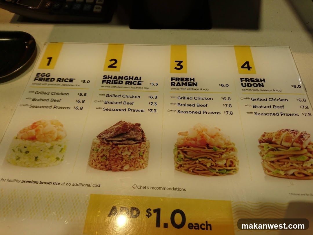 Asian Noodle and Rice Menu