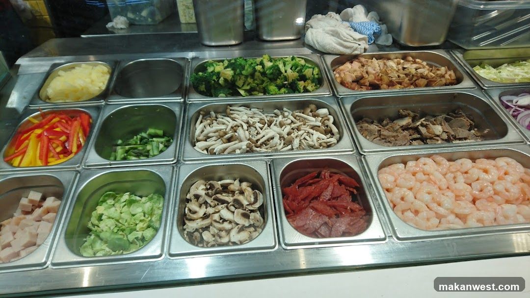 Salad Bar Ingredients Display