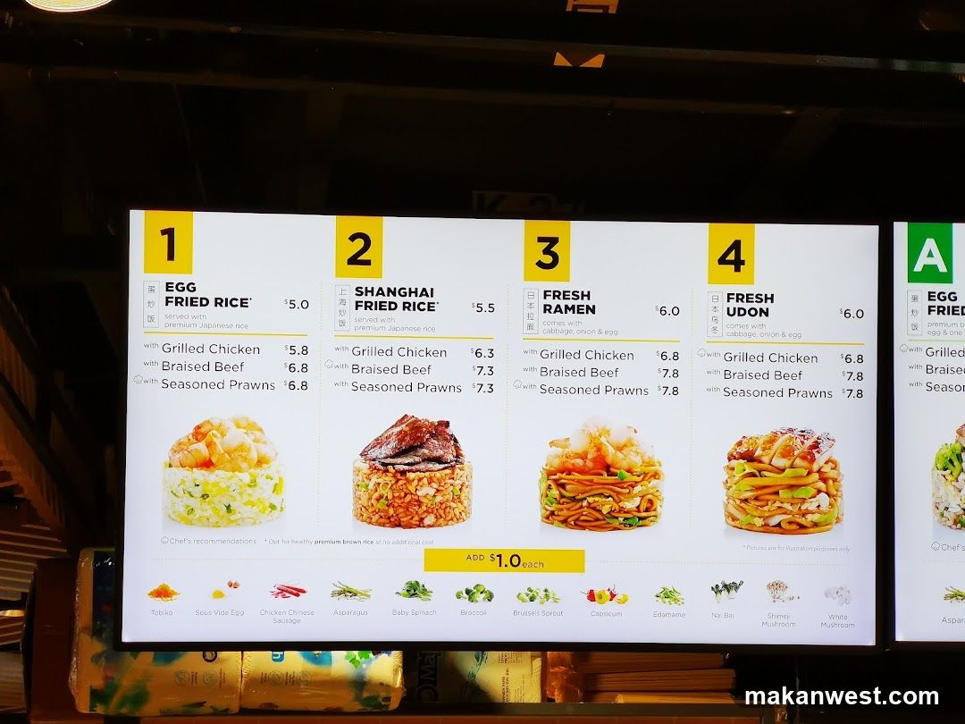 Food Menu Board Display