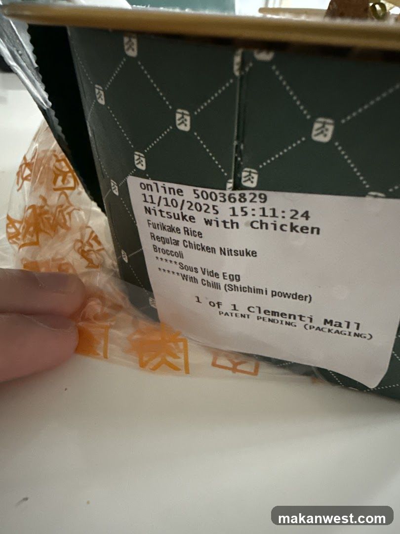 Food Order Receipt