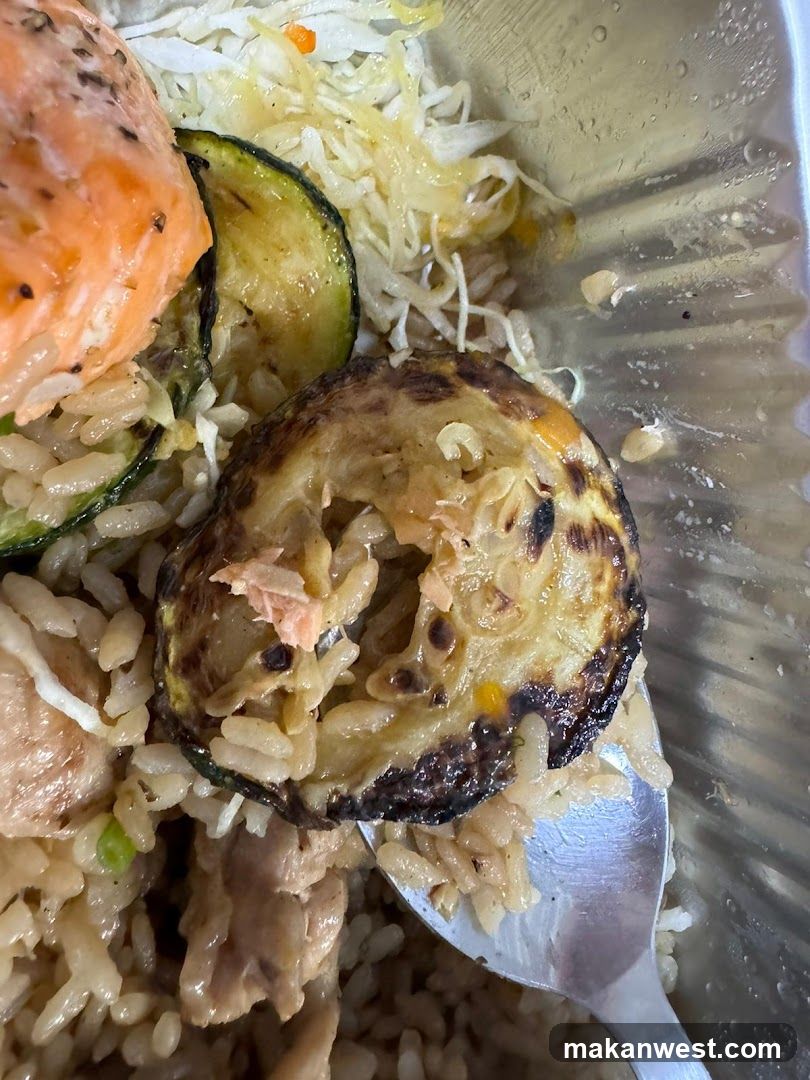 Grilled Vegetable and Salmon Rice Bowl