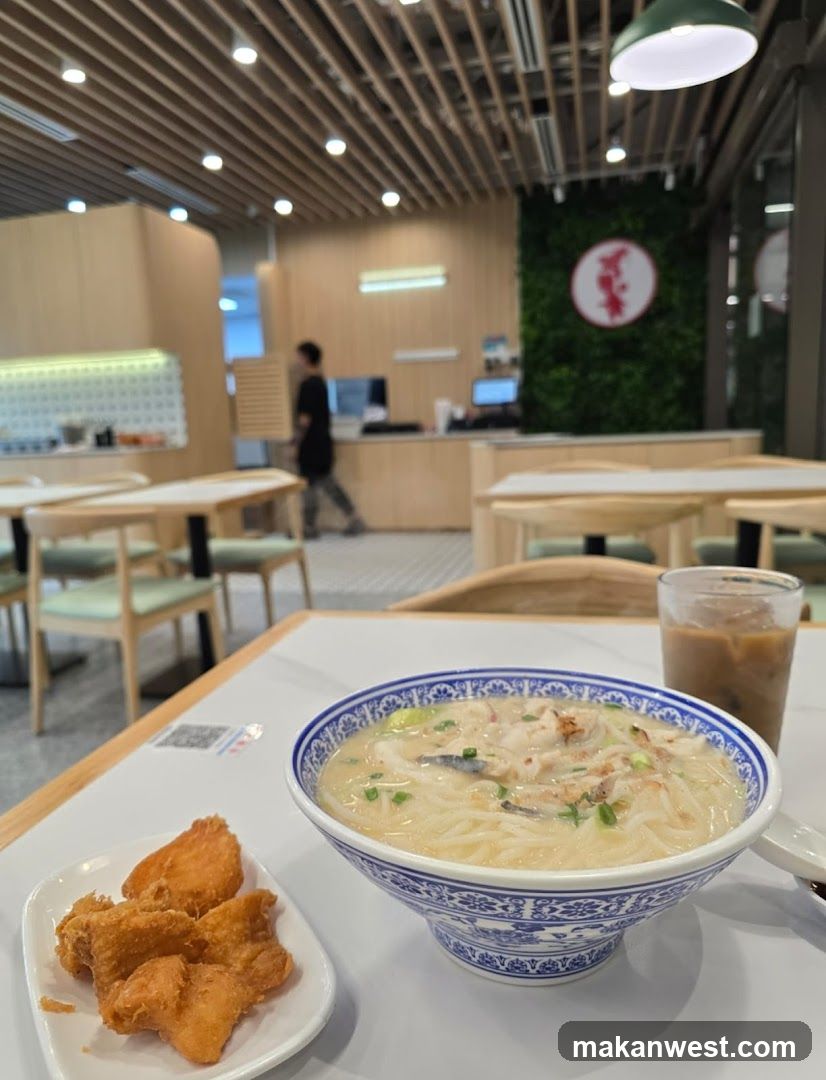 Dining Scene with Noodle Bowl and Fried Food