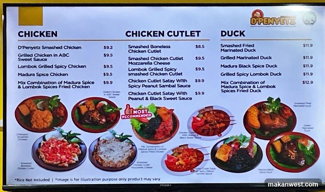 D'Perrytz Menu Board