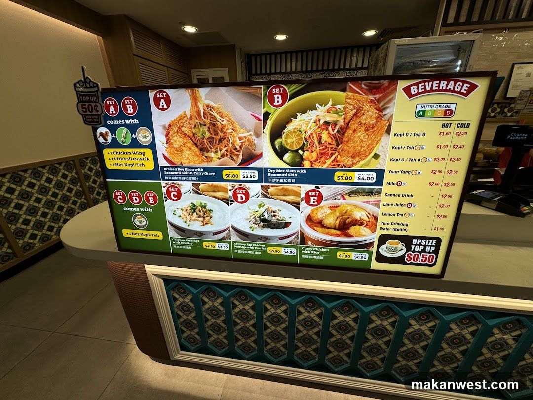 Food Menu Board Display