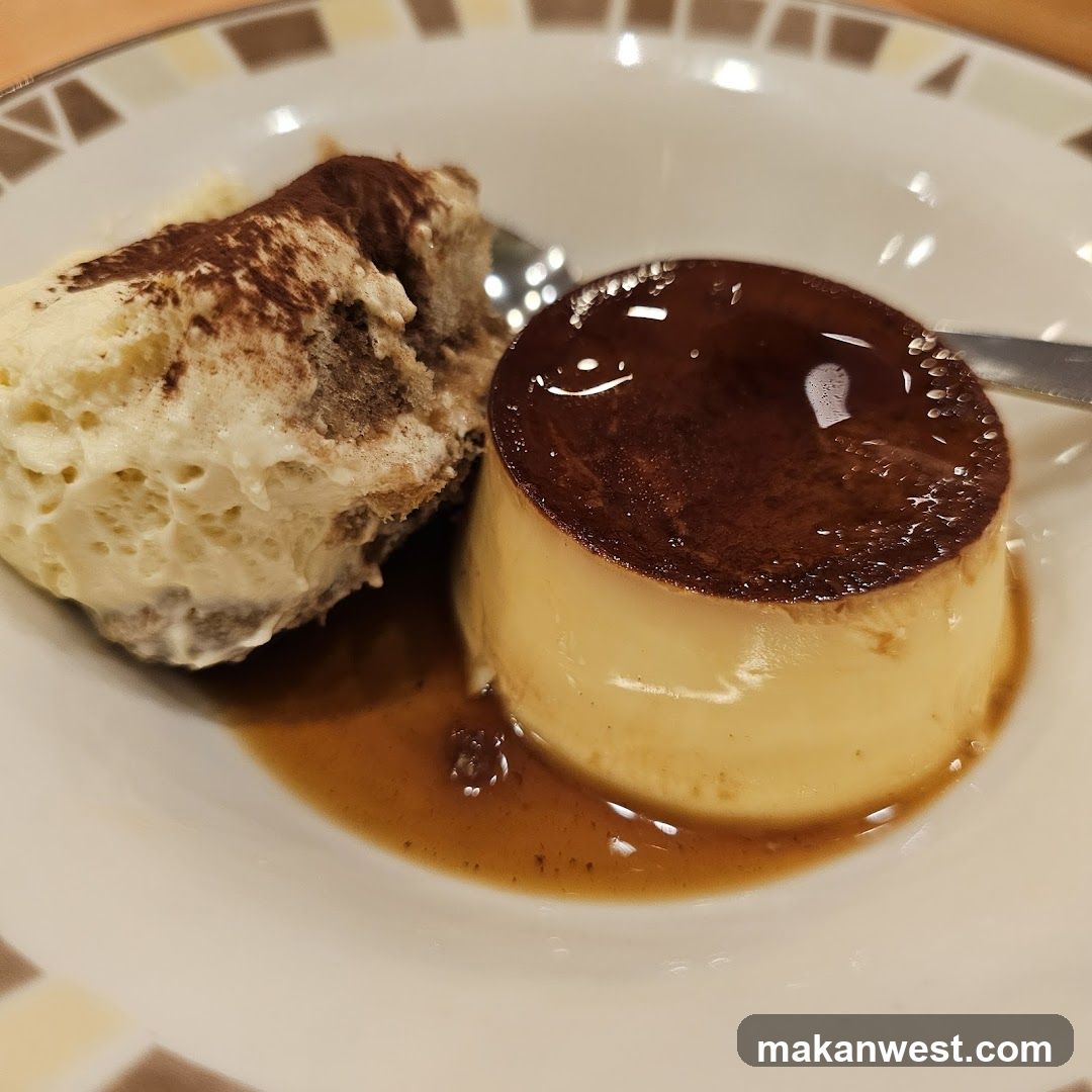 Caramel Pudding and Tiramisu