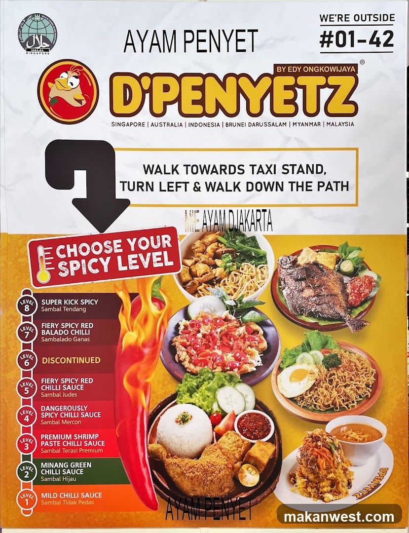 Ayam Penyet D'Penyetz Menu Flyer