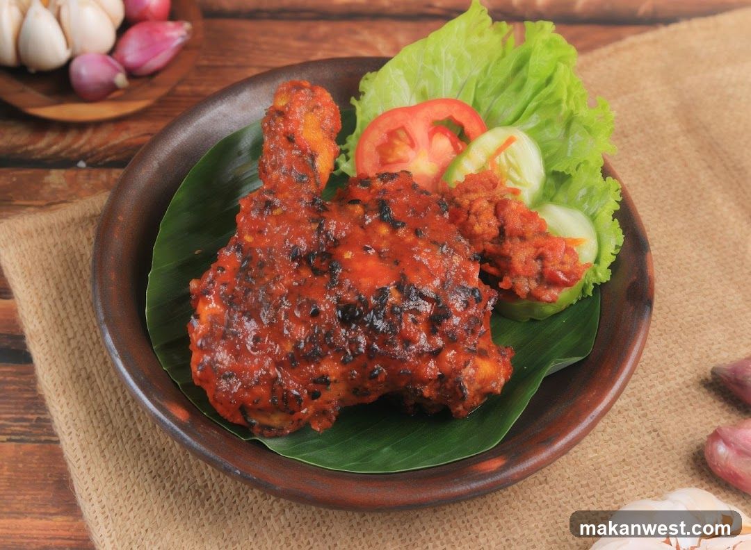 Spicy Chicken Dish with Salad