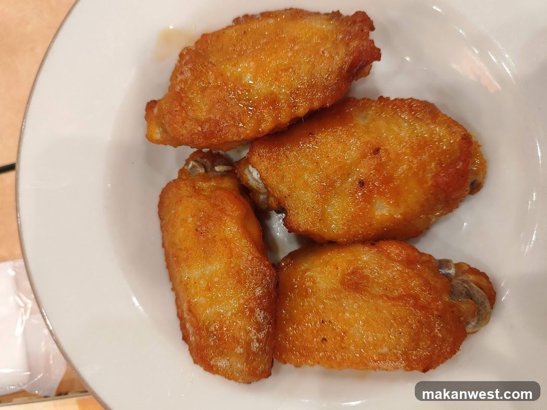 Fried Chicken Wings on a Plate