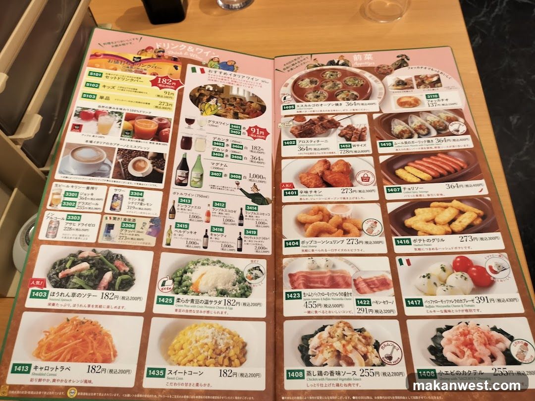Japanese Restaurant Menu