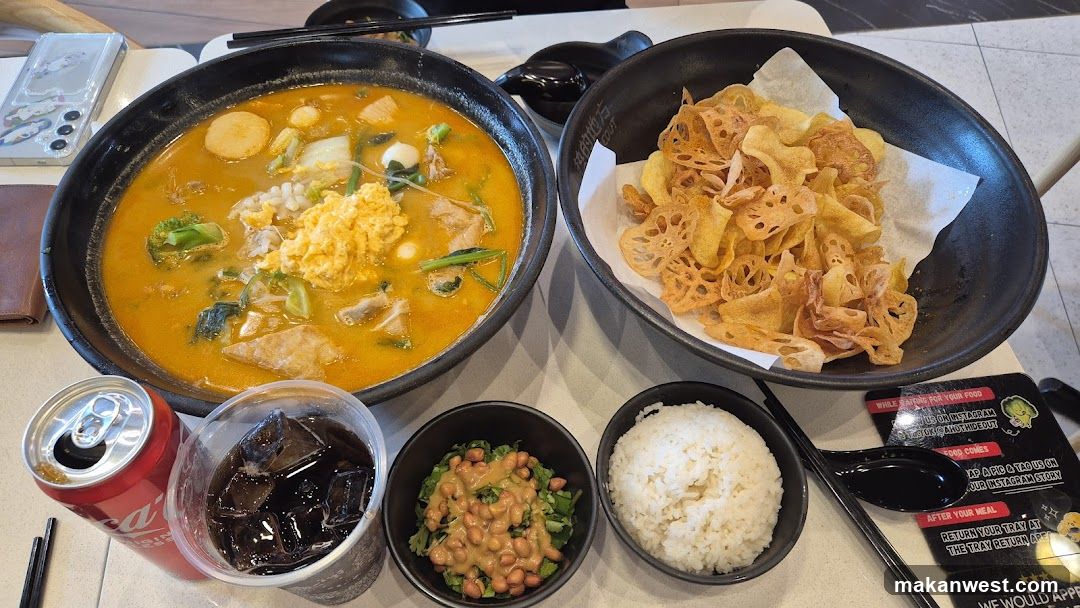 Food Spread with Curry and Side Dishes