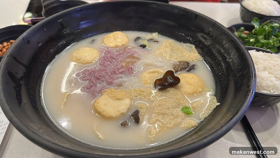 Bowl of Noodle Soup with Tofu and Vermicelli