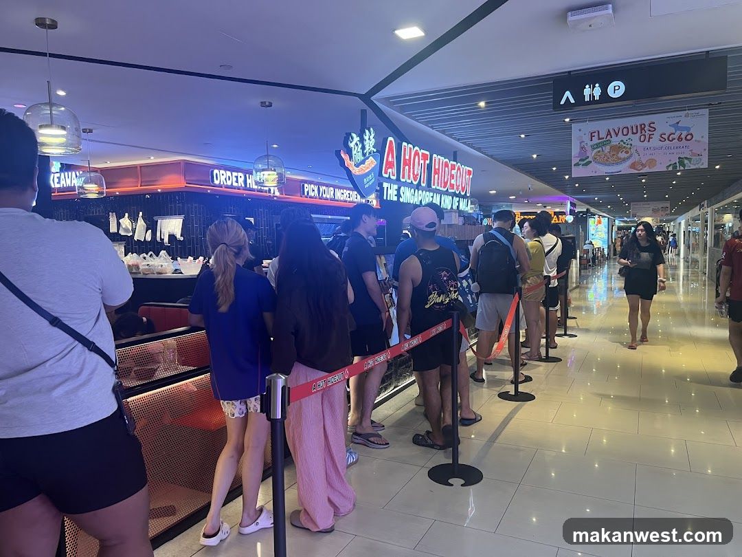 A Hot Hideout Food Court Scene