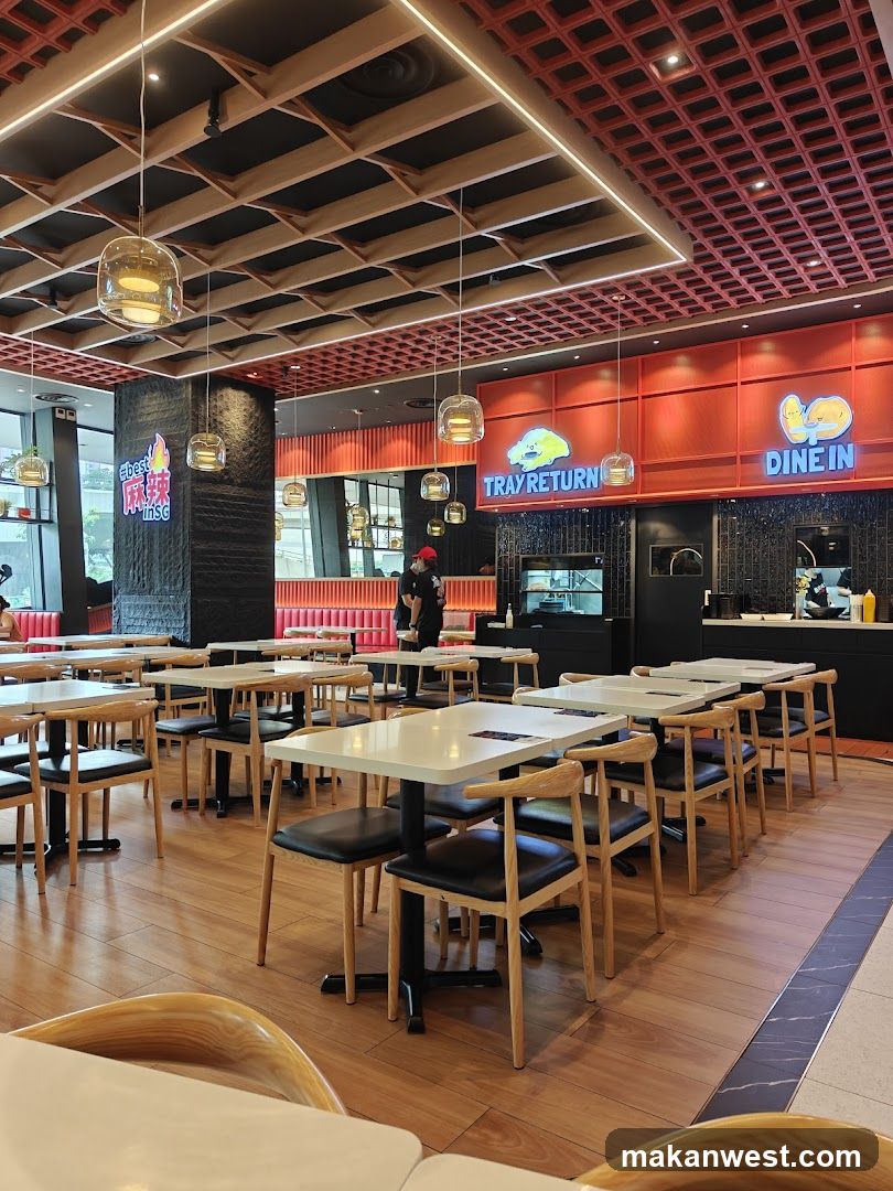 Restaurant Interior with Tray Return System