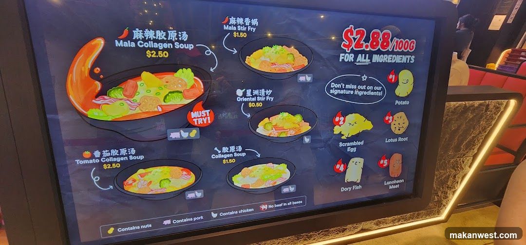 Collagen Soup Menu Board