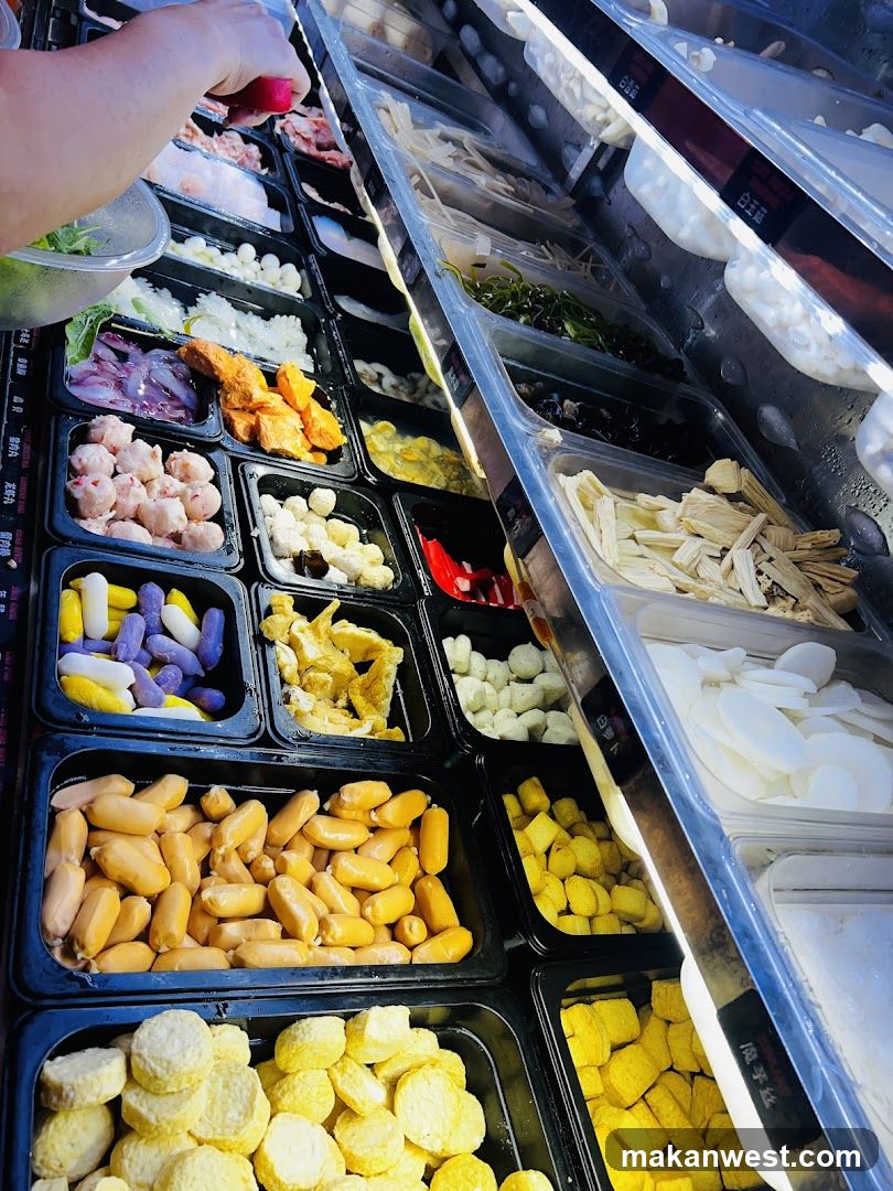 Hot Pot Ingredients Display