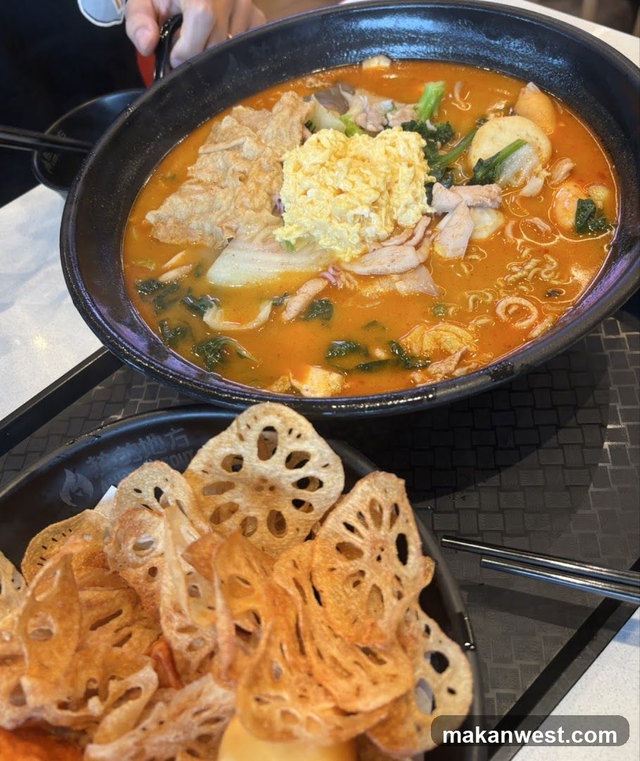 Spicy Ramen with Lotus Root Chips