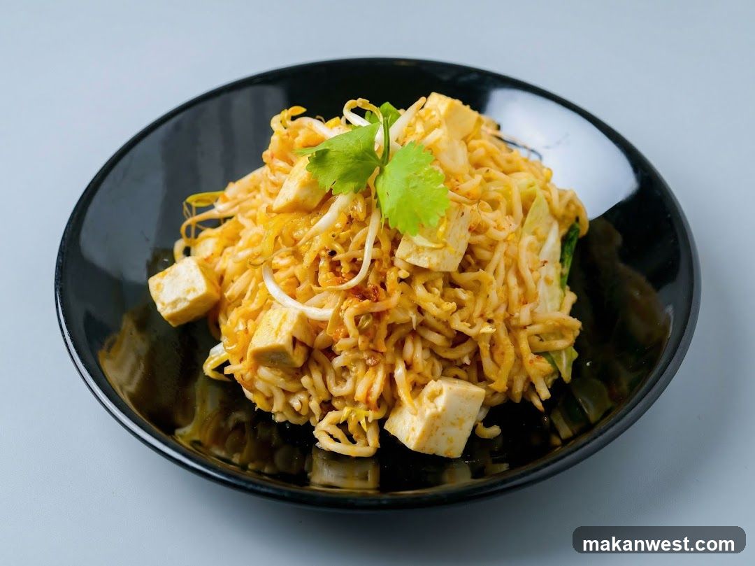 Stir-fried Noodles with Tofu and Greens