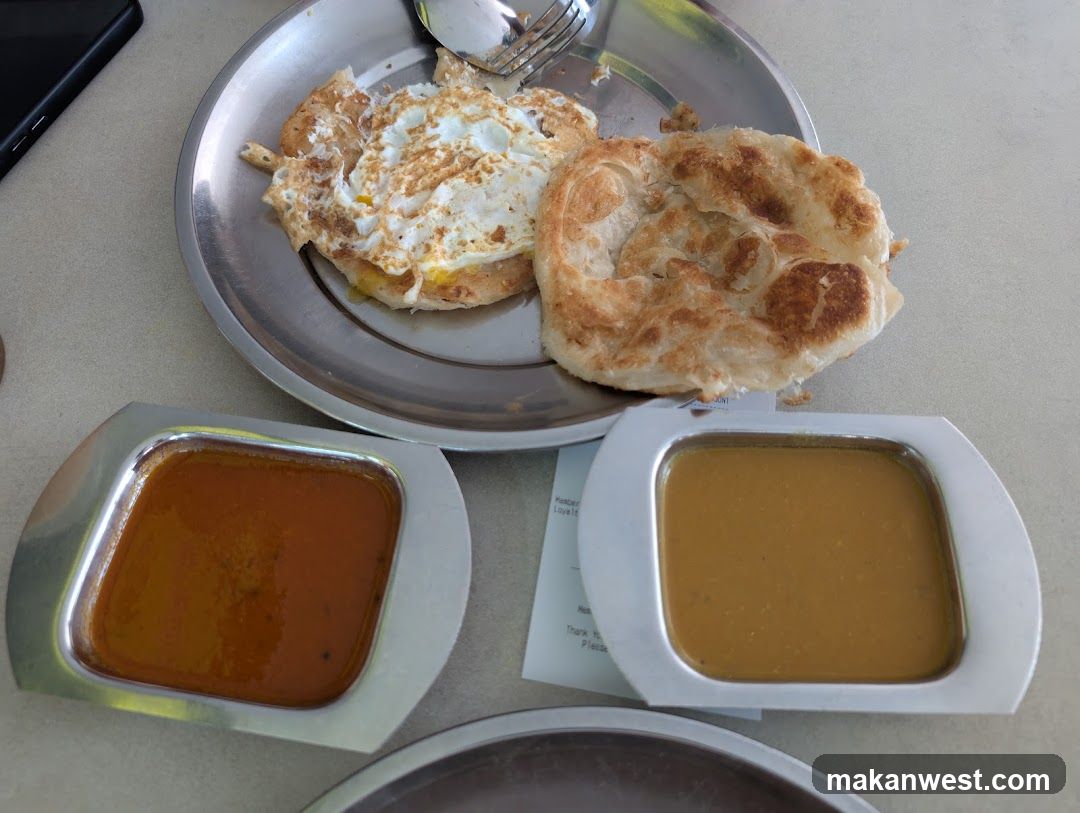 Breakfast Meal with Curry and Roti