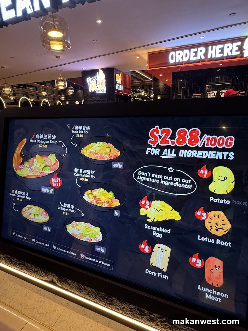 Digital Menu Board Display