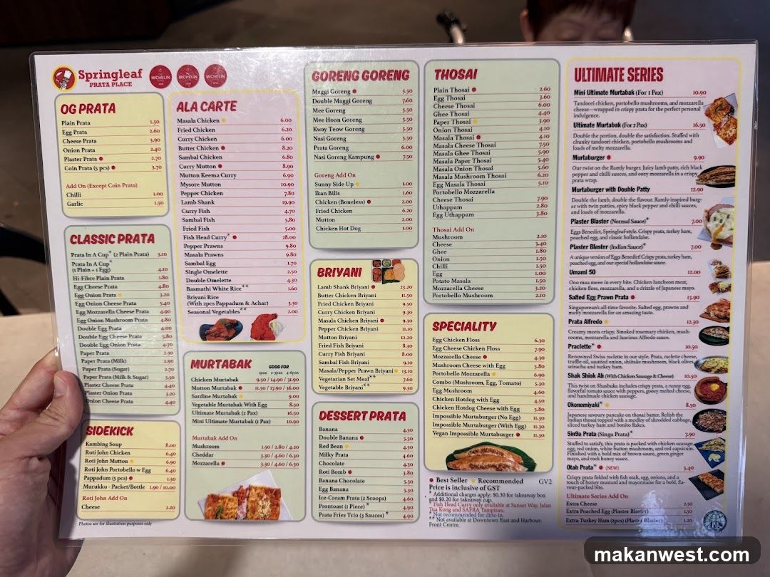Springleaf Thai Place Menu