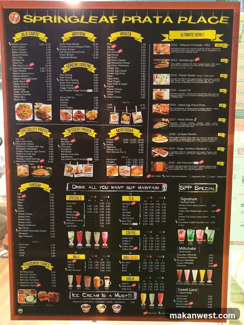 Springleaf Prata Place Menu