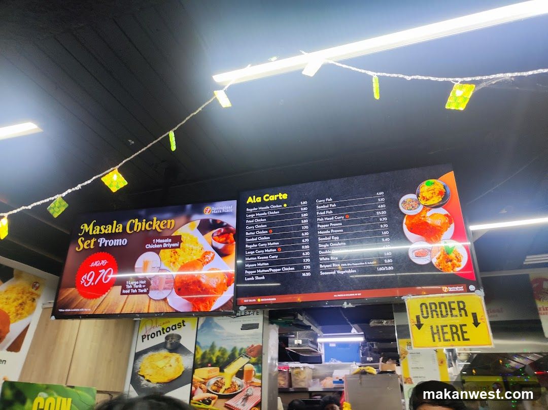 Masala Chicken Set Promo & Ala Carte Menu Board