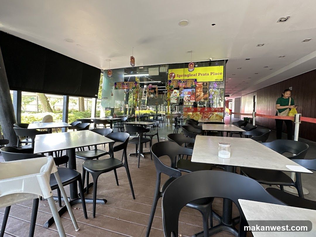 Restaurant Interior with Springleaf Prata Place Signage