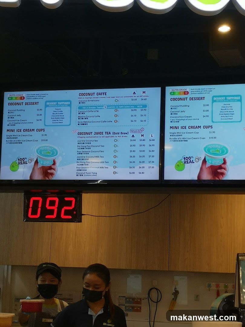 Coconut Caffe Menu Board
