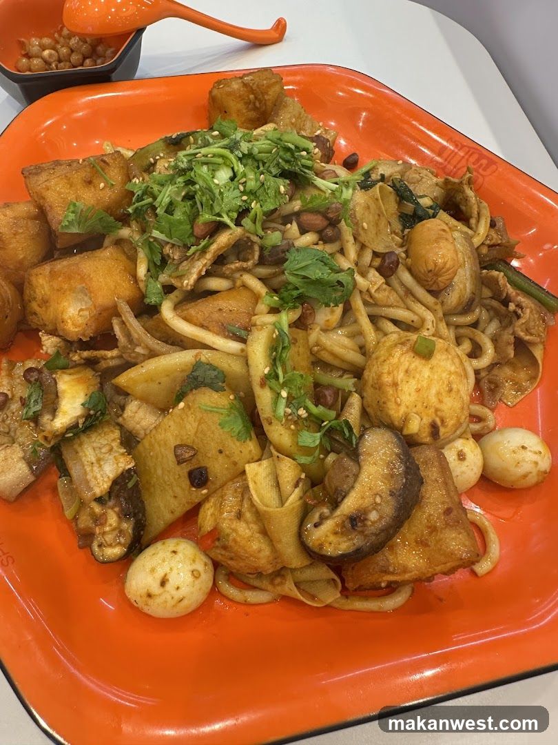 Spicy Noodle Dish with Tofu and Vegetables