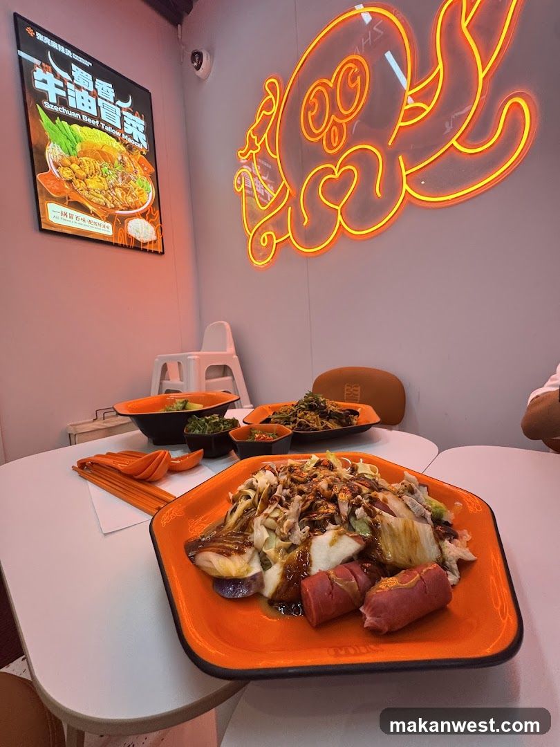 Restaurant Interior with Food Display