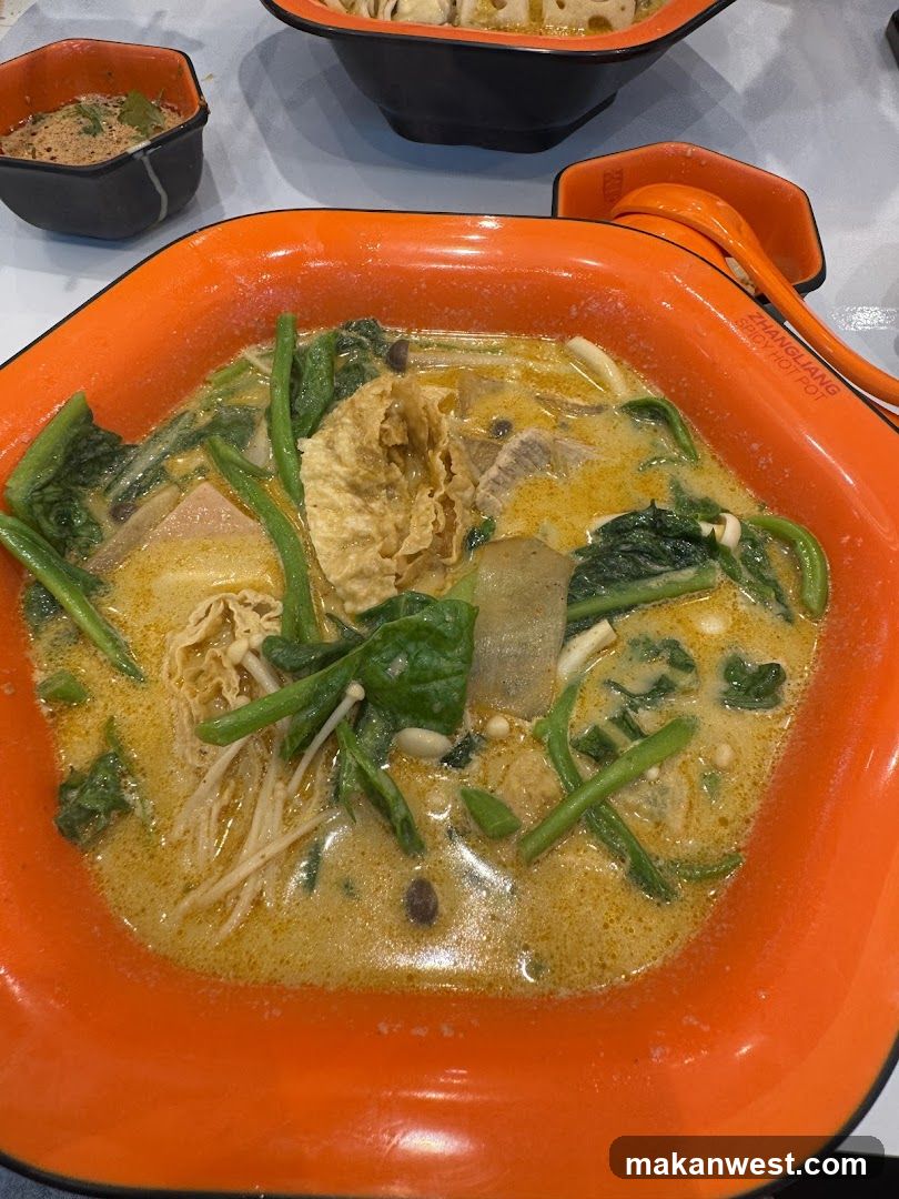 Spicy Soup with Vegetables and Tofu Skin