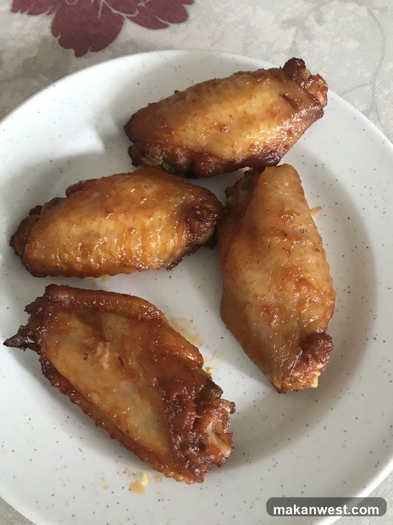 Baked Chicken Wings on a Plate