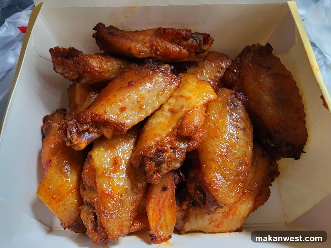Fried Chicken Wings in Takeout Box