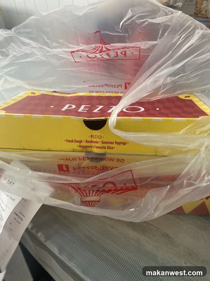 Pizza Box in Plastic Bag