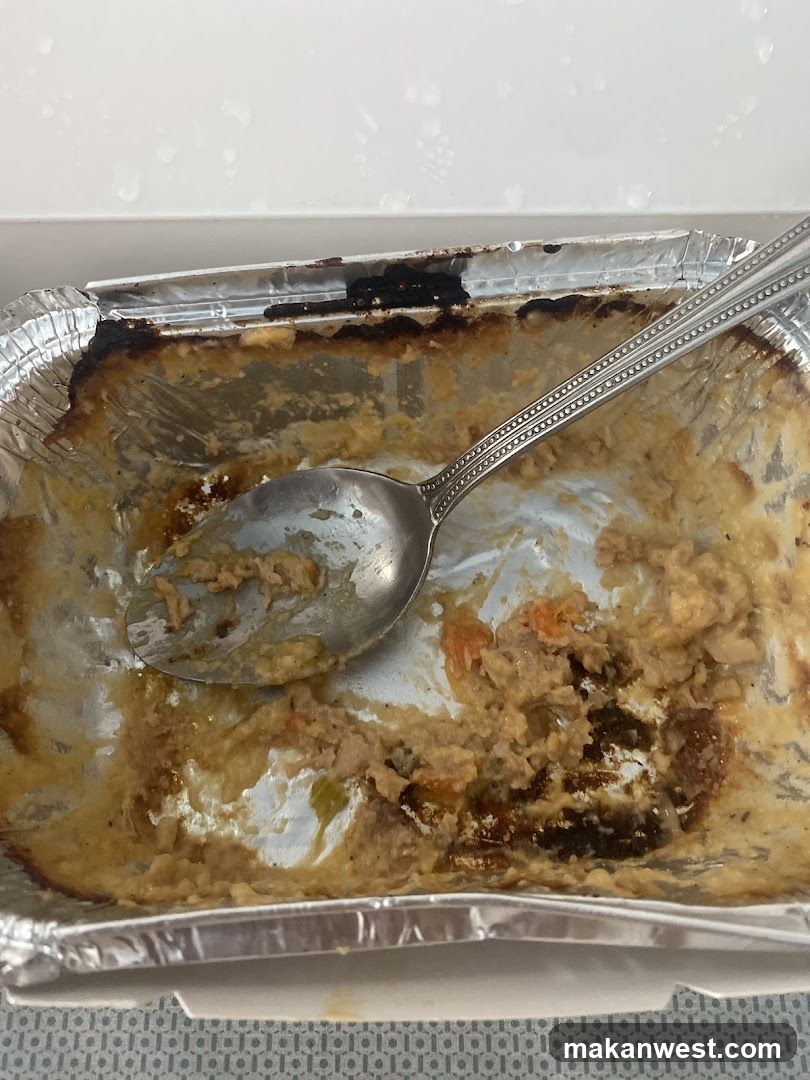 Eaten Casserole in Foil Container