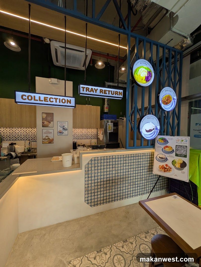 Restaurant Interior with Collection and Tray Return Areas