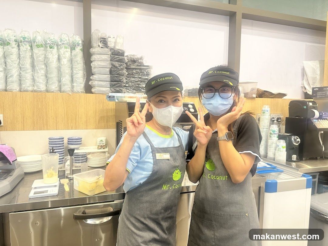 Staff in Mr Coconut Shop Interior