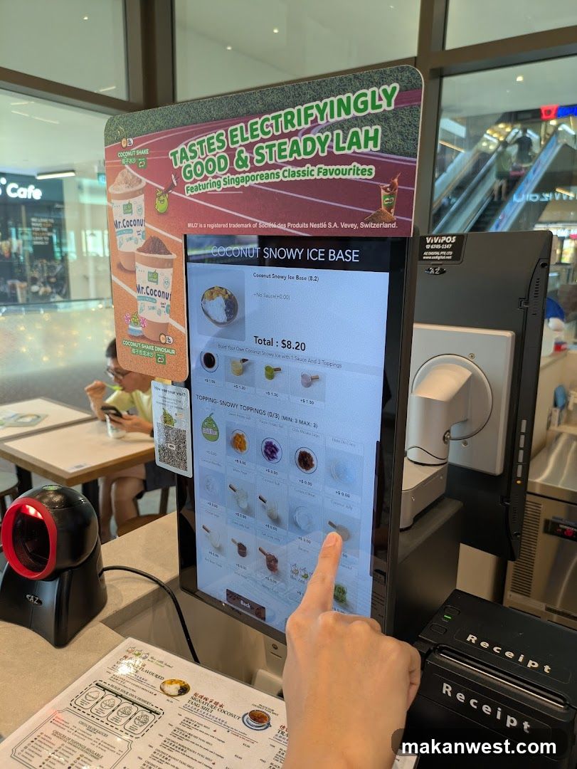 Self-Service Kiosk at Coconut Snowy Ice Base