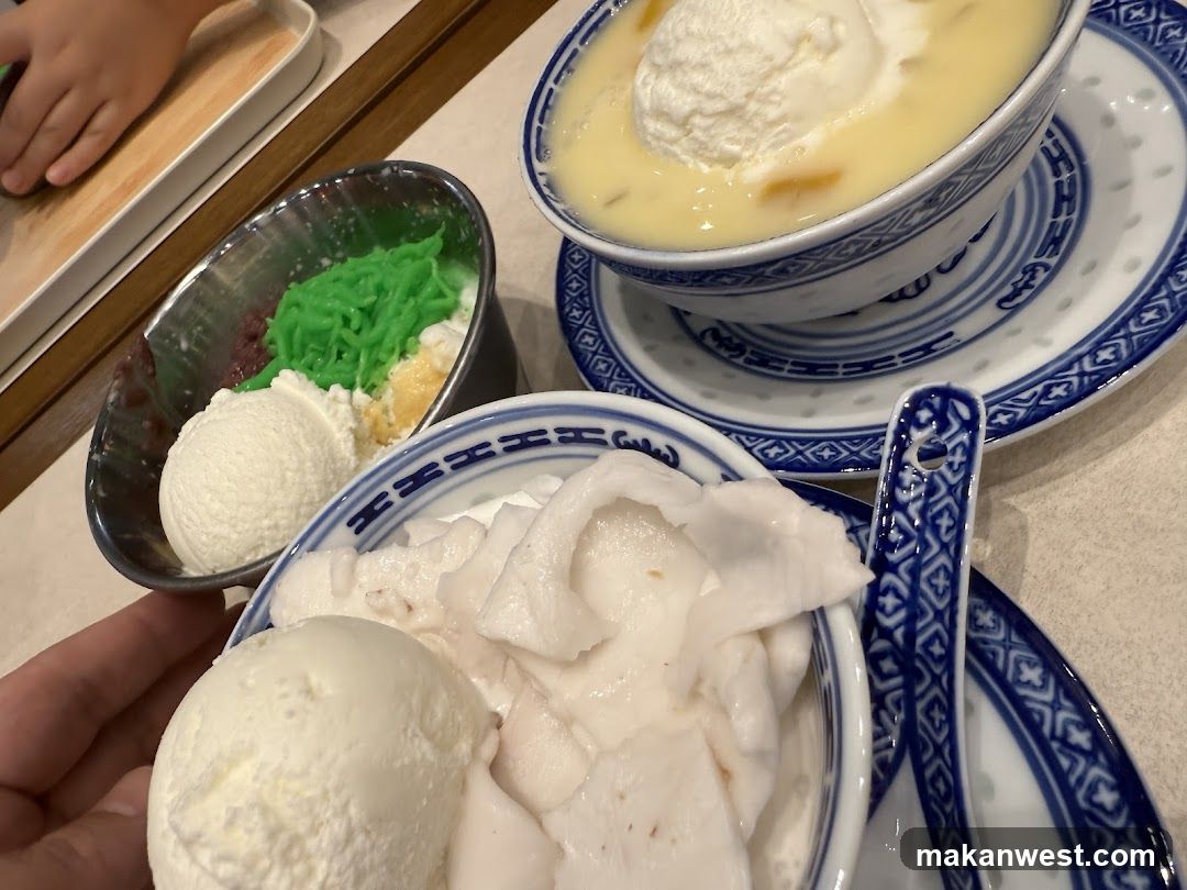 Dessert Bowl with Ice Cream and Coconut Jelly