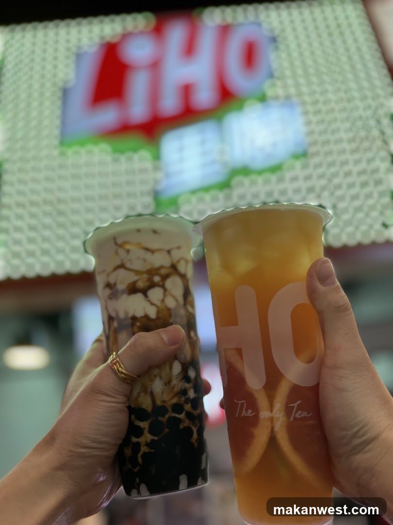 Boba Tea and Orange Drink Toast